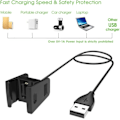 Miniatyrbilde 2 av 4: Lader kompatibel med Fitbit Charge 2 - Reserve USB-lader ladekabel for Fitbit Charge (3,3 fot + 1,6 fot)
