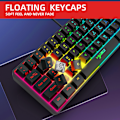 Miniatyrbilde 3 av 7: 61-tasters spillsikkert gamingtastatur med RGB-belysning