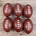 Miniatyrbillede 4 af 4: Fodbold Stressbold PU Skum Rugbybold Genvinder Langsomt Fodbold Super Bowl Fest Dekorationer 6 stk db[qb]