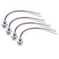 Miniatyrbillede 8 af 8: 4 sæt indikator LED-lys vandtæt fælles anode industrielle kontrolkomponenter 12mm 110-220V rød og grøn