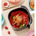 Miniatyrbillede 3 af 3: Foldbar Airfryer Rund Bageform red