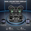Pikkukuva 5 / 5: Langattomat Bluetooth 5.3 -kuulokkeet, langattomat nappikuulokkeet kahdella mikrofonilla, 48 tunnin syvä basso, Bluetooth-kuulokkeet, melunvaimennus