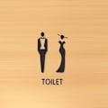 Miniatyrbild 3 av 5: Toalettskylt, WC-skylt, toalettdörrskylt för damer och herrar, herr- och damtoalett
