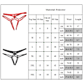 Pikkukuva 5 / 5: Naiset Seksi Thongs Alushousut Avoin Crotchless Alusvaatteet G-string Punainen Red S