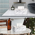 Miniatyrbild 4 av 5: Rektangulär servettlådehållare i PU-läder, servettlådehållare för Kleenex, servetter, rektangulära servettlådeöverdrag, hållare för badrum, bil, hem, dekorativ