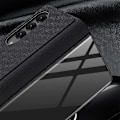 Miniatyrbild 5 av 5: Härdat glas läder telefonfodral för Samsung Galaxy Z Fold 4, ultratunn färg målad vikbar skal för Z Fold4, fallskyddande affärstelefonfodral
