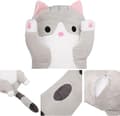 Plush Legetøjs Kat Lang Bomuld Sød Kattedukke Plush Legetøj Blød Bomuld Fyldt Sovepude Grå gray 90cm