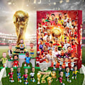 Pikkukuva 2 / 6: Korkea Laatu MM-Jalkapallo Adventissa 2024 MM-Jalkapallo Adventissa Joulu Blind Box Messi, Salah, Mbappe, Cristiano Ronaldo, jne 6