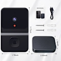 Miniatyrbillede 5 af 5: (Sort) Trådløs dørklokke - HD videodørklokke - Wifi videodørklokke