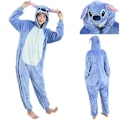 Miniatyrbild 2 av 2: Unisex Vuxen Kigurumi Djurkaraktär Kostym Bodysuit Pyjamas Fancy 1onesie1 Blue Stitch