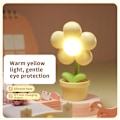 Miniatyrbillede 2 af 8: 1 stk. Kreativ sød blomst bordlampe - Perfekt mini seng lampe til soveværelse, børns natlys Yellow