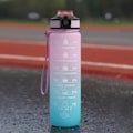 Pikkukuva 1 / 5: Vesiurheilupullo Urheilujokikupin Muovivesikupin 1000ML - erikoistarjous Pink&Green