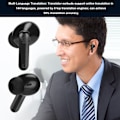 Miniatyrbild 6 av 8: Språköversättande Hörlurar Multifunktion 144 Språk Bluetooth Språköversättningsenhet för Resor Shopping Svart