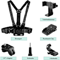 Miniatyrbilde 7 av 7: 6-i-1-kit-holder, sett, brystbelteholder, kompatibel holder