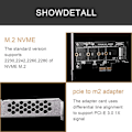 Miniatyrbillede 5 af 5: Kort PCIe til M.2 Adapter PCI 3.0 X1 til NVMe SSD M.2 PCIe Raiser Adapter Støtter 2230 2242 2260 2280
