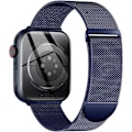 Miniatyrbilde 1 av 5: Metallrem kompatibel med Apple Watch -rem 40 mm 38 mm 41 mm Blå-WELLNGS Blå Blue 42/44/45/49mm