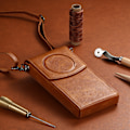 Miniatyrbillede 4 af 6: Brun PU læder batteribeskyttelsesetui