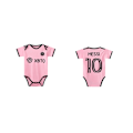 Miniatyrbild 2 av 6: 23-24 Baby nr 10 Miami Messi nr 7 Real Madrid tröja BB Jumpsuit One-piece Storlek 9 (6-12 månader) Miami NO.10 MESSI Miami NO.10 MESSI Size 9 (6-12 months)