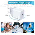 Miniatyrbild 3 av 4: iPhone Snabbladdare USB-C Strömförsörjning 20W + 2m Kabel Vit (1 Laddare & 1 st 2 Laddning (1 Charger & 1 2m charging cable)