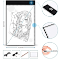 Miniatyrbilde 5 av 5: LED lysplate A4 bordlampe plate Bærbar lysplate Dimbar