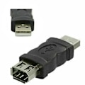 Pikkukuva 1 / 5: Firewire IEEE 1394 6-nastainen naaras F - USB M uros -kaapeliadapteri