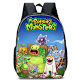 Miniatyrbild 1 av 4: Vattentät My Singing Monsters Tryckt Mina Singing Monsters Tryckt Barnryggsäck Skolväska Reseryggsäck för Pojkar Flickor Ryggsäck Skola B D