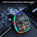 Pikkukuva 5 / 5: Auton FM-lähetin Bluetooth Auton Mp3-soitin Usb Type-c -portti Nopea laturi Tukee U-levyn toistoa