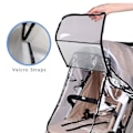 Miniatyrbild 2 av 4: Universellt transparent vind- och regnskydd för barnvagn