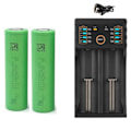 Miniatyrbillede 1 af 5: 18650 Lithium Batterilader Lommelygte 18650 Genopladelig Batteri VTC6 3000MAh Batteri + USB-lader