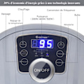 Miniatyrbild 3 av 4: COSTWAY Fotbad med LED-skärm, Snabb uppvärmning 35°C till 48°C, Automatisk massage, Infraröd, Bubbelvibration, Grå