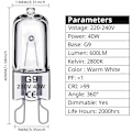 Miniatyrbillede 2 af 5: G9 halogenpærer 40W, 230V, 10-pak[qb] 40W