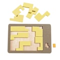 Miniatyrbild 5 av 5: Träpussel med Geometriska Utmaningar - Omgivande Hjärngåtor för Avkoppling, IQ-Test, Hjärnträning för Vuxna och Barn