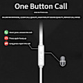 Miniatyrbilde 5 av 9: Hodetelefoner med mikrofon, 5-pakning, kompatibel med iPhone og Android-smarttelefoner, iPod, iPad, MP3-spillere, passer til alle 3,5 mm