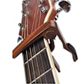 Miniatyrbild 3 av 5: Alloy Flat Klassisk Gitarr Capo för Klassisk Gitarr Nylon med 5 Plektrum, Trä Färg.