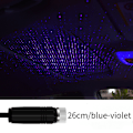 Miniatyrbillede 3 af 5: Bil Velkomstlys USB Stjernelys Laser Projektion Bil Stemmeaktiveret Atmosfærelys Loft Fuldt af Stjerner Led Atmosfærelys (Blå-Violet)