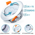 Miniatyrbilde 2 av 4: 20X LED Spot Innfelt spotlight Sett Innfelt spotlight for tak IP44 3W A++ 230 V Varm hvit CE&ROHS med transformator