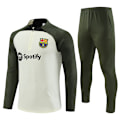 Miniatyrbillede 1 af 2: Sæson 23-24 Barcelona langærmet halv tracksuit til voksne fodbolduniform træningstøj langærmet dragt off white off white 10