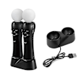 Miniatyrbillede 1 af 6: Spilcontroller Oplader Kompatibel Med Ps4 Vr Move Bevægelses-Controller Playstation Play Station Ps 4 Opladningsdock Docking Opladning Støtte (Kun Oplader)