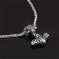 Pikkukuva 4 / 5: 1kpl Pohjoismainen mytologia viikinki metalli Odin Ram Thor Hammer -riipus kaulakoru, muodikkaat riipus kaulakoru Antique Silvery