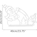 Miniatyrbillede 2 af 4: LED Snemand Julelys Udendørs Julepynt Udendørs Julepynt Amerikanske Julelys Udendørs Figurer Snemand Pynt