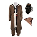 Miniatyrbilde 2 av 5: Cosdaddy Captain Jack Sparrow Cosplay Kostyme Frakk Jakke Voksen Hodeplagg Parykk Kostymer Halloween Karneval Kostyme XXXL XXXL T2