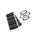 Miniatyrbilde 1 av 5: 1/2 Recliner Erstatningsstoff Vanntett Erstatningsstoff Svart Grå + Tau 160x43cm Black Gray + Rope 160x43cm Set