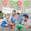 Miniatyrbilde 4 av 8: Dinosaurleker for gutter, barn kan ta fra hverandre STEM konstruksjonsbyggesett leker med elektrisk drill, fest julegave bursdagsgaver gutter jenter Deluxe Green