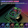 Miniatyrbillede 2 af 5: Bil Bluetooth 5.0 Fm Transmitter Dobbelt USB Typec Oplader Mp3 Afspiller LED Baggrundsbelysning Pd Hurtig Oplader Adapter Håndfri Bilsæt