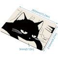 Miniatyrbild 2 av 7: Rolig musmatta med söt kattprint, rektangulär, personlig, halkfri, liten, för kontor, datormusmatta