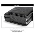 Miniatyrbillede 10 af 10: Kortholder Anti-tyveri med signalblokering RFID- Læder 5 Farver Blac Blac Black Svart PU Läder 12 kort