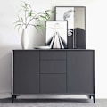 Miniatyrbillede 3 af 5: Sæt med 4 møbelben, moderne metal trekantbordben, hårnålsben til skab, sofa, sort 13cm