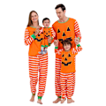 Miniatyrbillede 1 af 9: Halloween Langærmet Græskar Print Familie Matchende Pyjamas Sæt WOMEN L