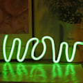 Pikkukuva 1 / 5: Wow Shape Led Neon Valo Seinälle Ripustettava Baari Tunnelmavalot Green Light