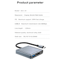 Miniatyrbillede 7 af 8: 8K 60Hz DP 3 i 1 Hub Adapter USB C til Displayport